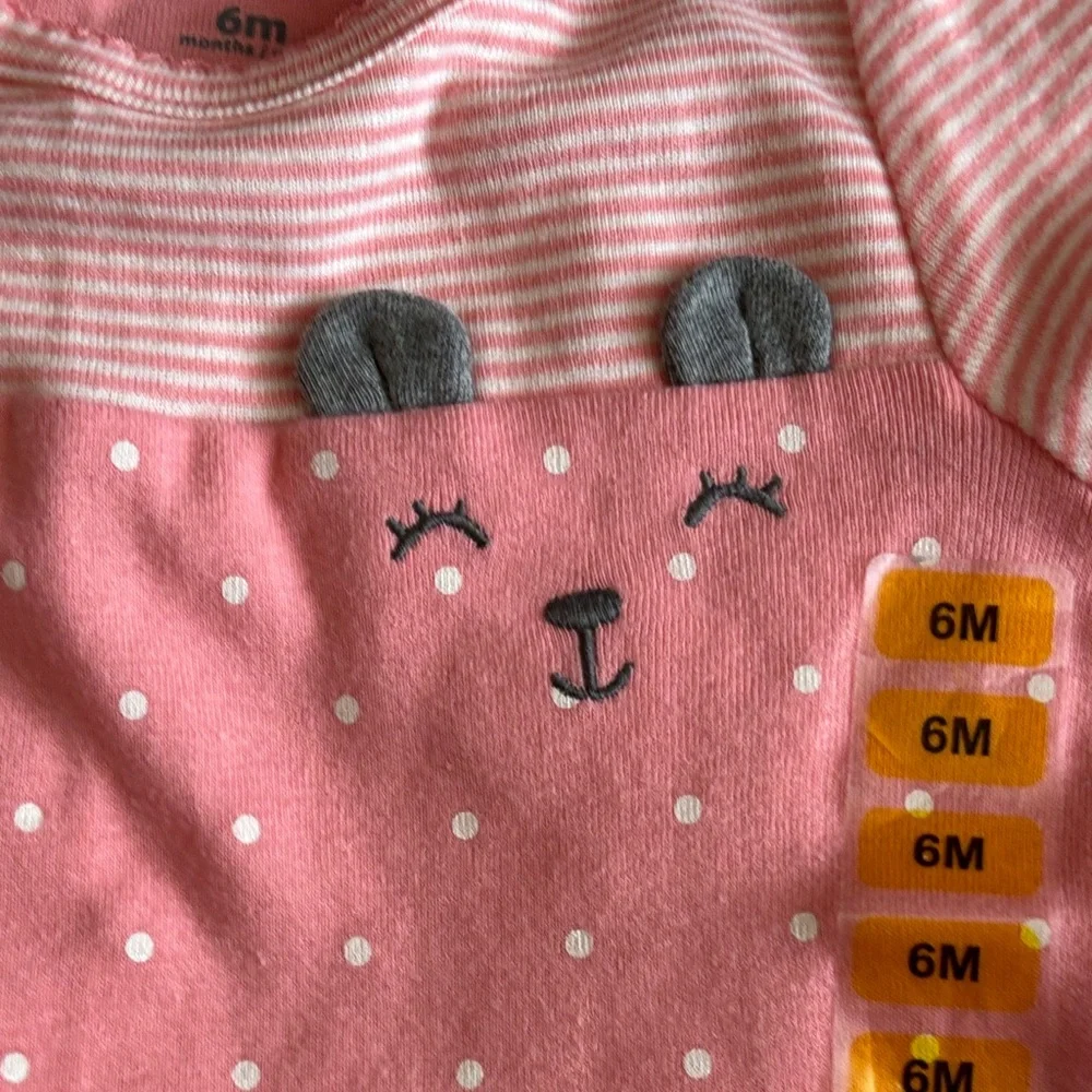 Carter's Pink Striped and Polka Dot Tee
